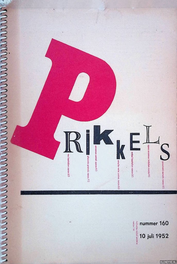 Veenstra, H. - e.a. - Prikkels nummer 160 - 10 juli 1952