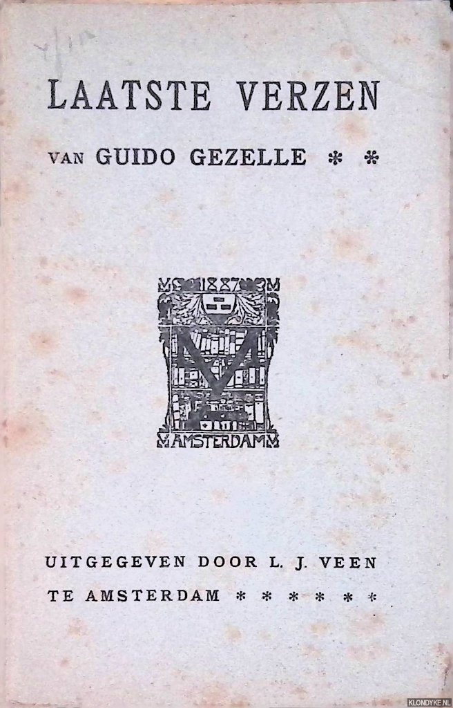 Gezelle, Guido - Laatste verzen van Guido Gezelle