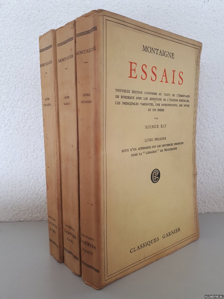 Montaigne - Essais (3 volumes)