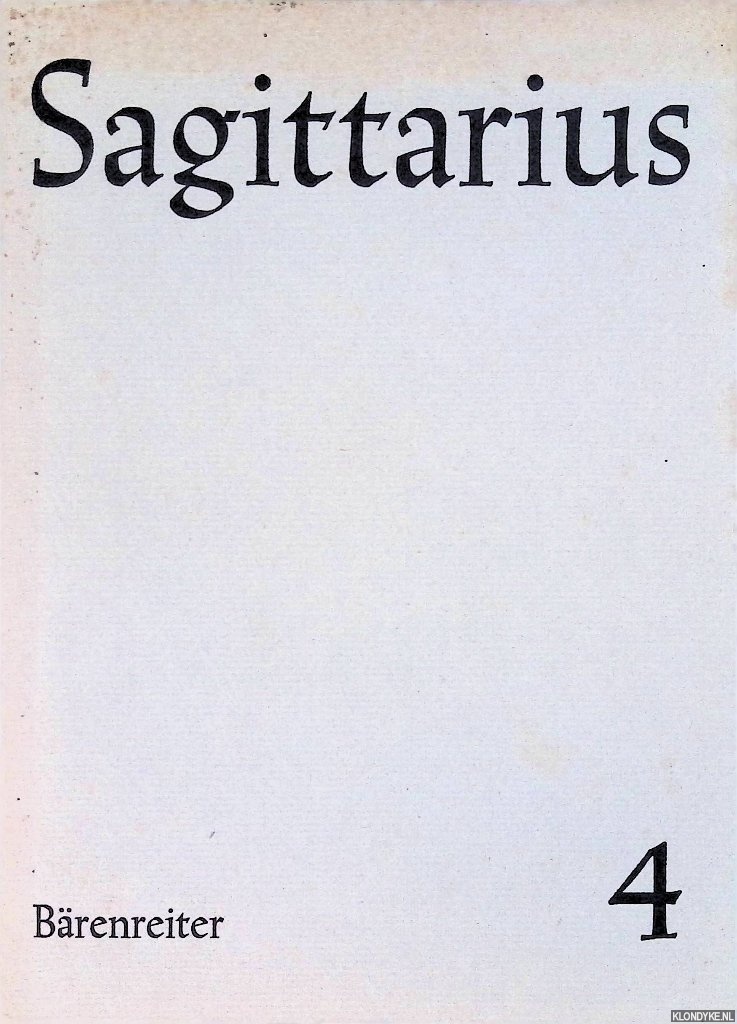 Brodde, Otto & Kurt Gudewill Karl Vtterle - Sagittarius 4. Beitrge zur Erforschung und Praxis alter und neuer Kirchenmusik. Herausgegeben von der internationalen Heinrich-Schtz-Gesellschaft