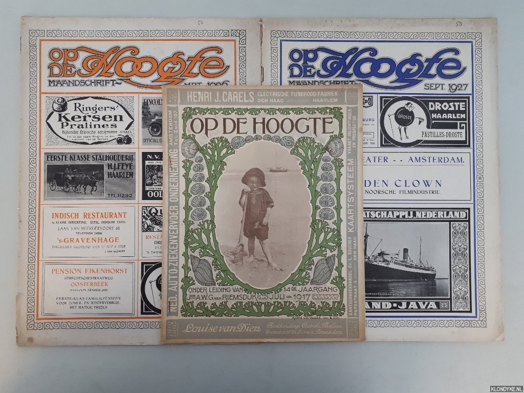 Diverse auteurs - 3x Op de hoogte - Maandschrift (1917-1927)