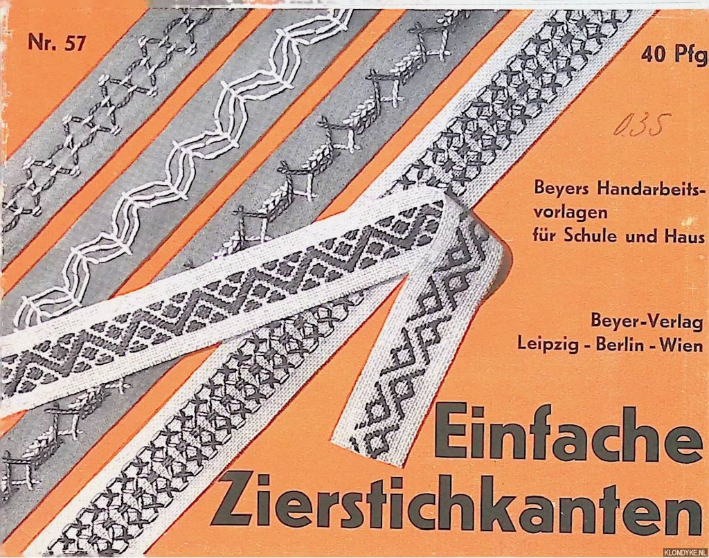Various - Beyers Handarbeitsvorlagen fr Schule und Haus. Nr. 57: Einfache Zierstichkanten