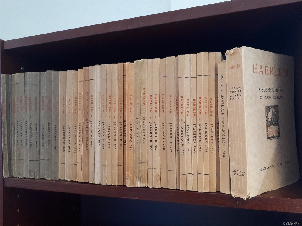 Diverse auteurs - Haerlem: Jaarboek 1929 - 1967 (38 volumes)