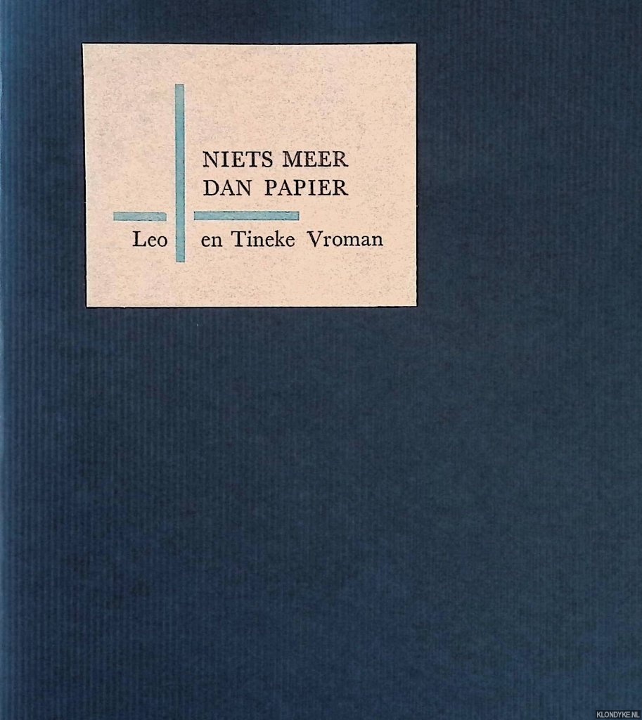 Vroman, Leo & Tineke Vroman - Niets meer dan papier *GESIGNEERD*