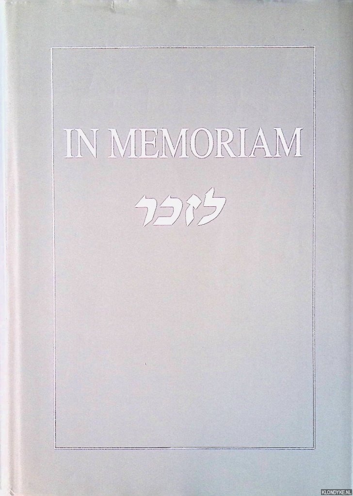 Bloemendaal, Hans (voorwoord) - In Memoriam