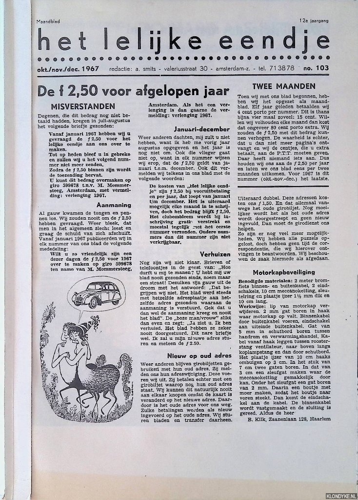 Smits, A. (redactie) - Maandblad Het Lelijke Eendje (21 afleveringen)