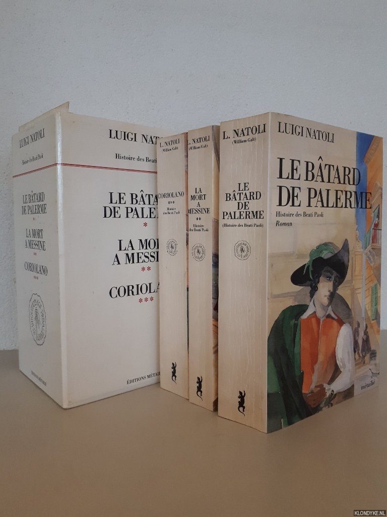 Natoli, Luigi - Histoire des Beati Paoli: Le btard de Palerme; La mort a messine; Coriolano (3 volumes in box)