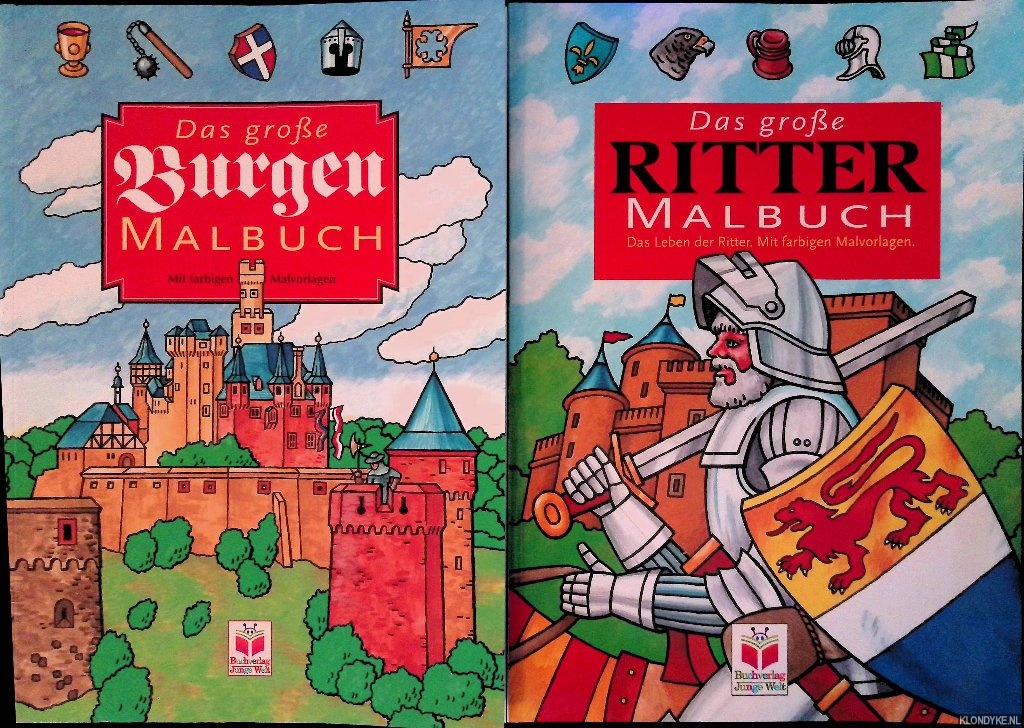 Various - Das groe Ritter-Malbuch/The Big Colouring Book of Knights & Das groe Burgen-Malbuch/The Big Colouring Book of Castles (2 volumes)