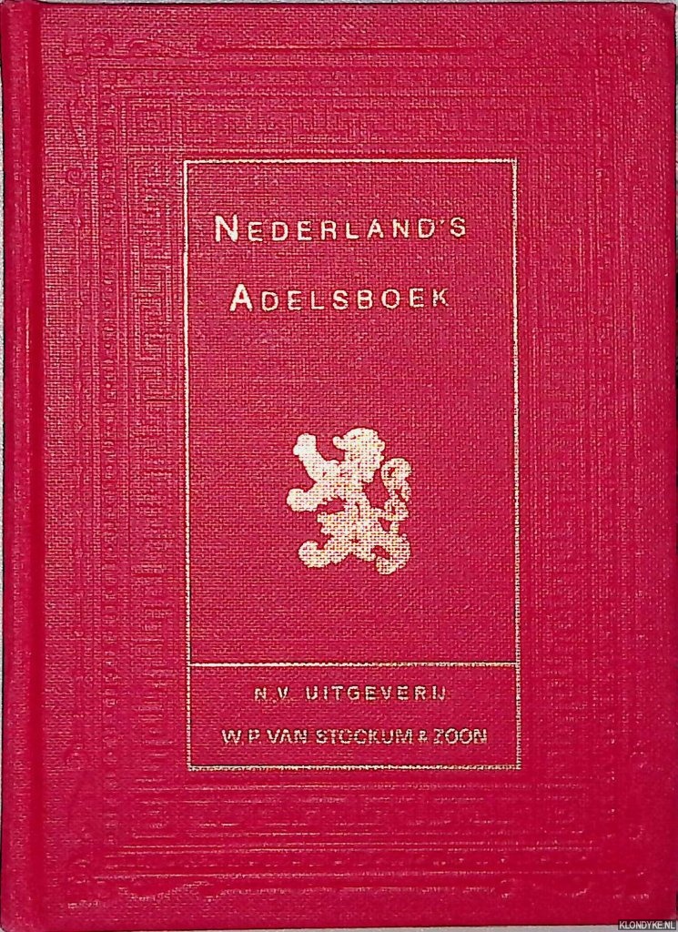 Rutgers van Rozenburg, L.M. van - e.a. - Nederland's Adelsboek 1979 - 70e jaargang - S