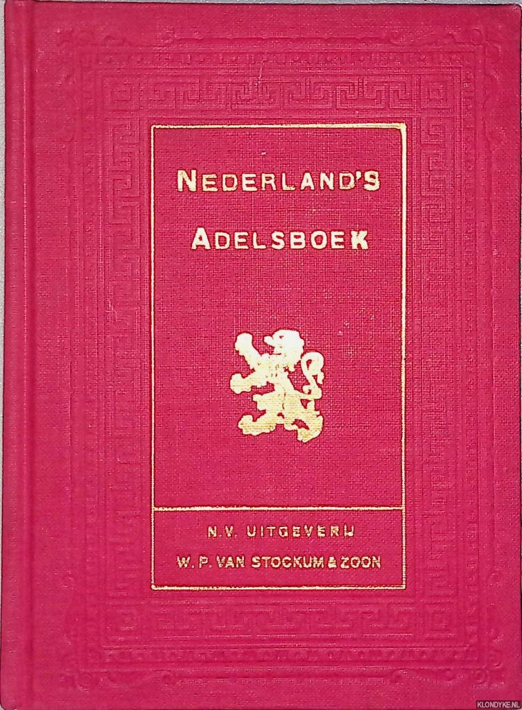 Roy van Zuidewijn, B.R.C.M. de - e.a. - Nederland's Adelsboek 1969 - 62e jaargang - M-Roy