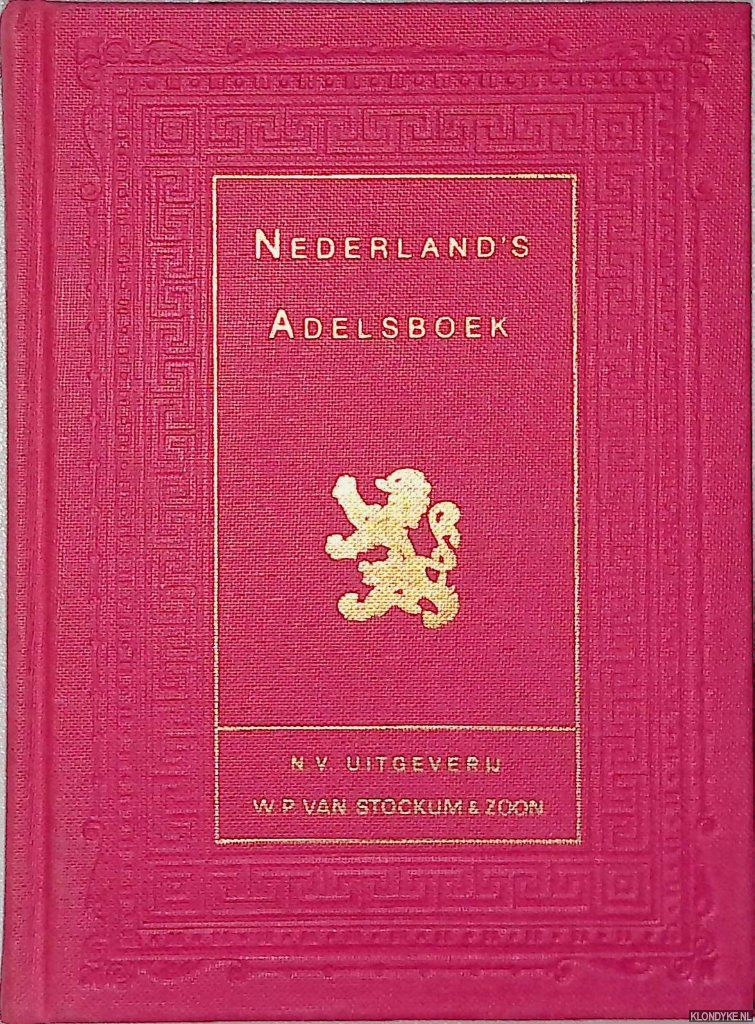 Rutgers van Rozenburg, L.M. - e.a. - Nederland's Adelsboek 1971-1972 - 64e jaargang - Su-Z