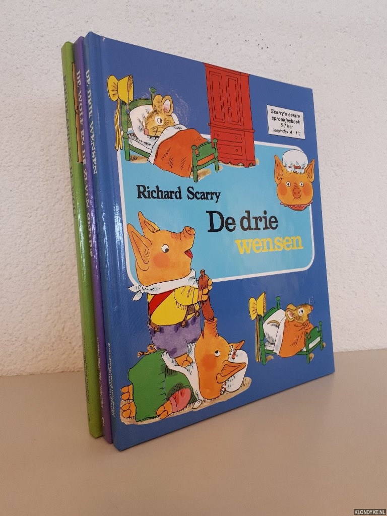 Scarry, Richard - De drie wensen; De wolf en zeven geitjes; Roodkapje en de wolf (3 delen)