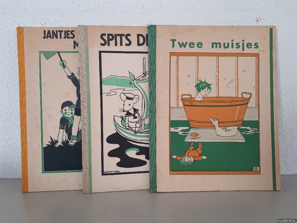 Cramer-Schaap, D.A. & Nell van Rie - en anderen - Twee muisjes; Spits de zeiler; Jantjes reis op de maan (3 delen)