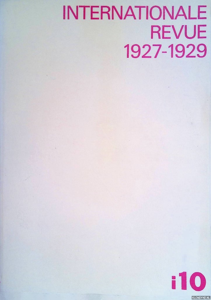 Lehning, Arthur - Internationale Revue i10 1927-1929