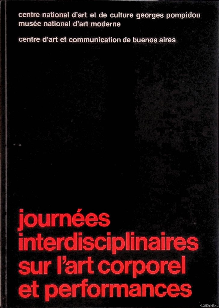 Hulten, Pontus (foreword) - Journes interdisciplinaires sur l'art corporel et performances