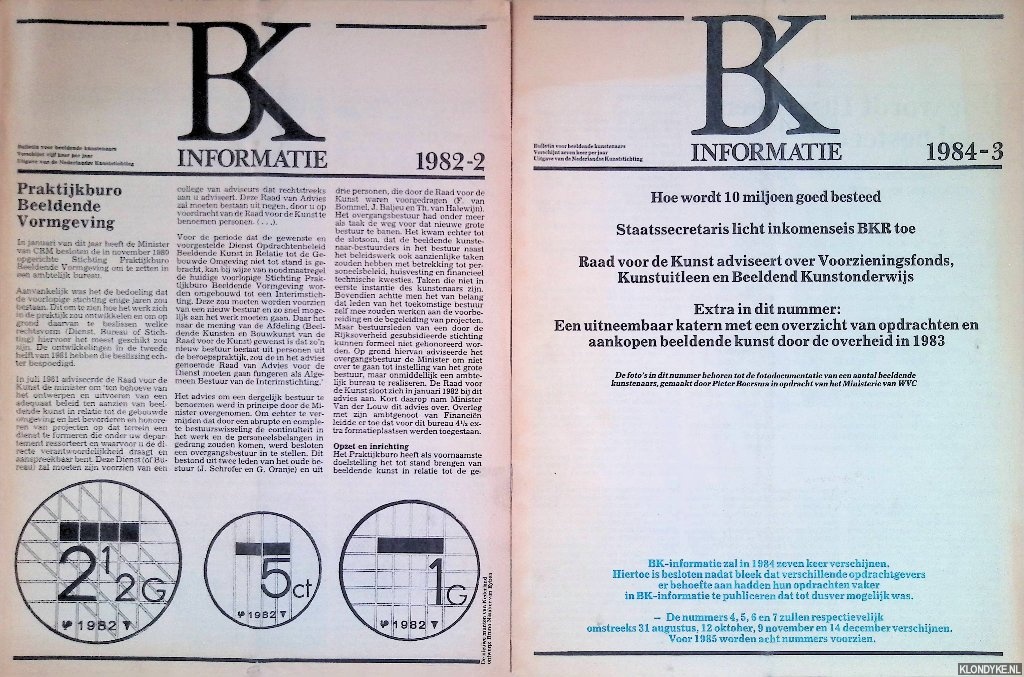 Chavannes, Annet - en anderen (redactiecommissie) - BK Informatie: bulletin voor beeldende kunstenaars (9 afleveringen, 1982-1984)