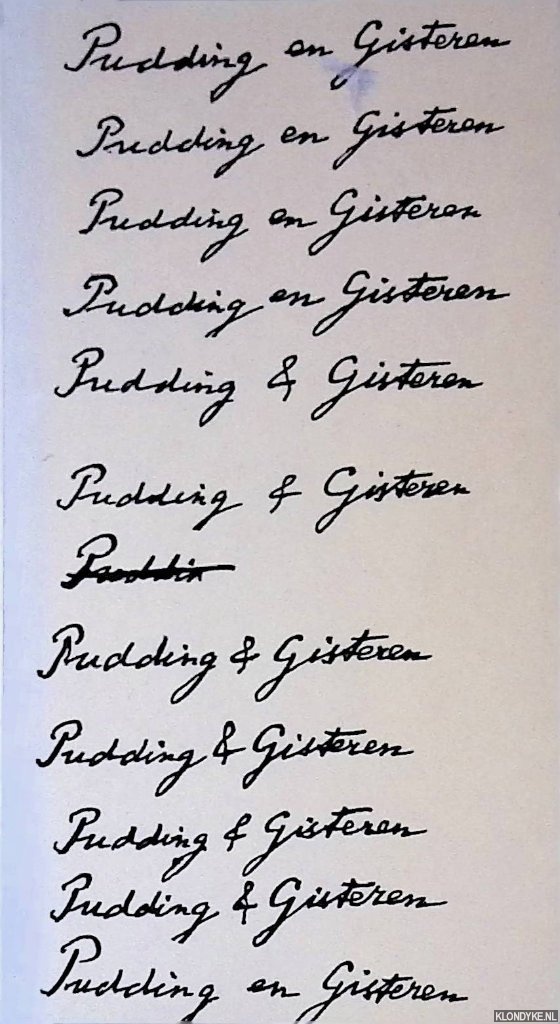 Boer, F. & H. Knegtmans & G. Luijters & G.K. van het Reve (omslag) - Pudding & gisteren