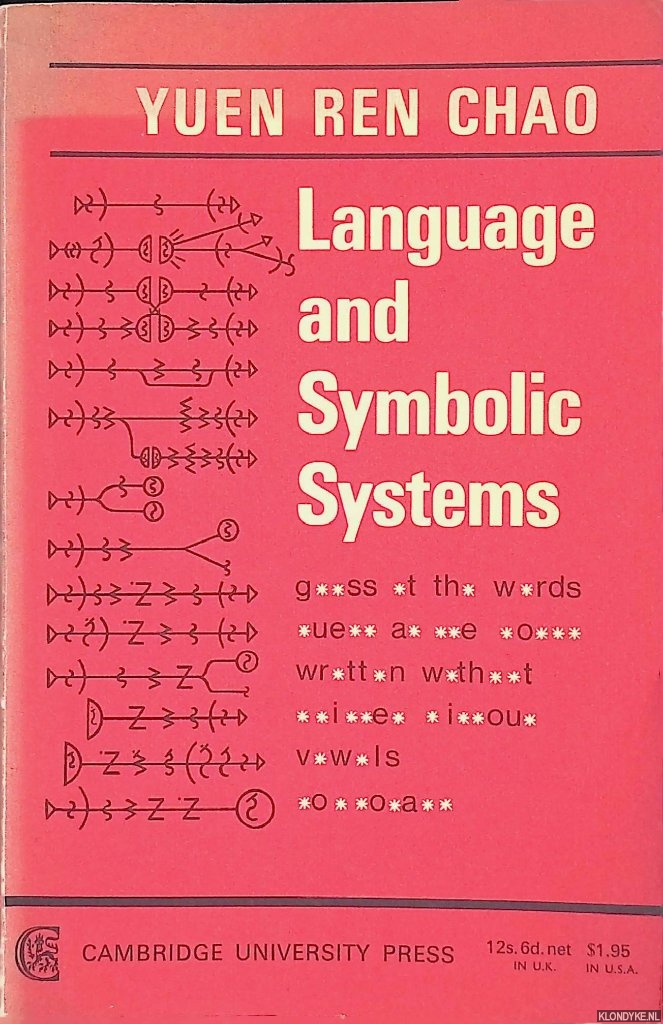 Chao, Yuen Ren - Language and Symbolic Systems
