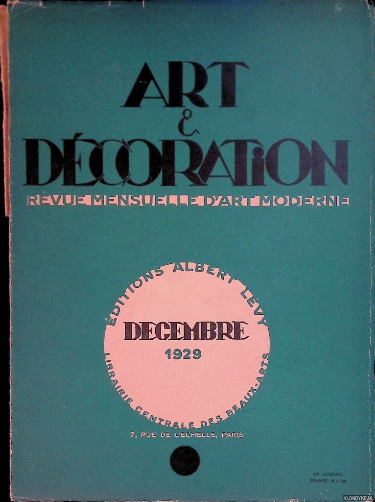 Cheronnet, Louis - Art & decoration: revue mensuelle d'art moderne - Decembre 1929