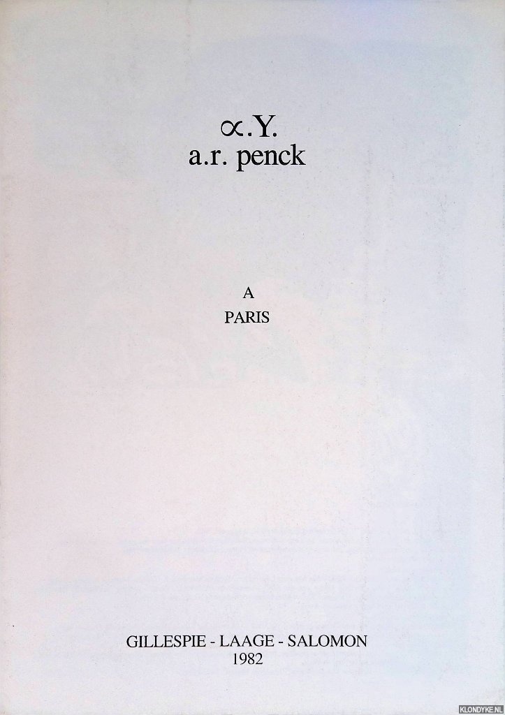 Morain, Andr (photos) - A.R. Penck: A Paris