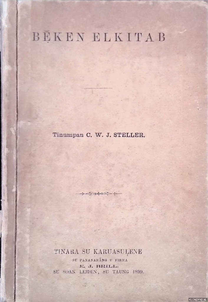Steller, C.W.J. - Beken elkitab