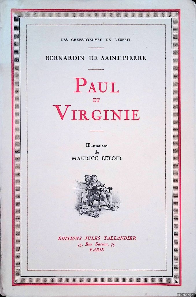 Saint-Pierre, Bernardin de & Maurice Leloir (illustrations de) - Paul et Virginie