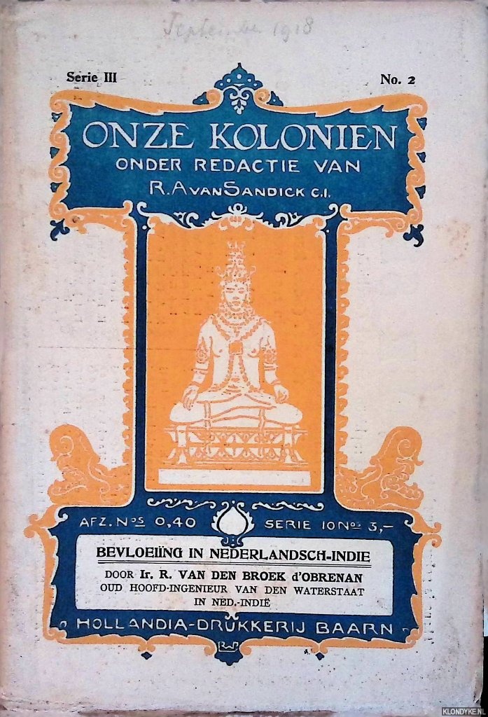 Broek d'Orbenan, Ir. R. van den - Bevloeiing in Nederlandsch-Indi