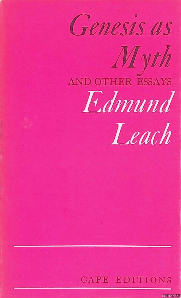 Leach, E. - Genesis as Myth and Other Essays