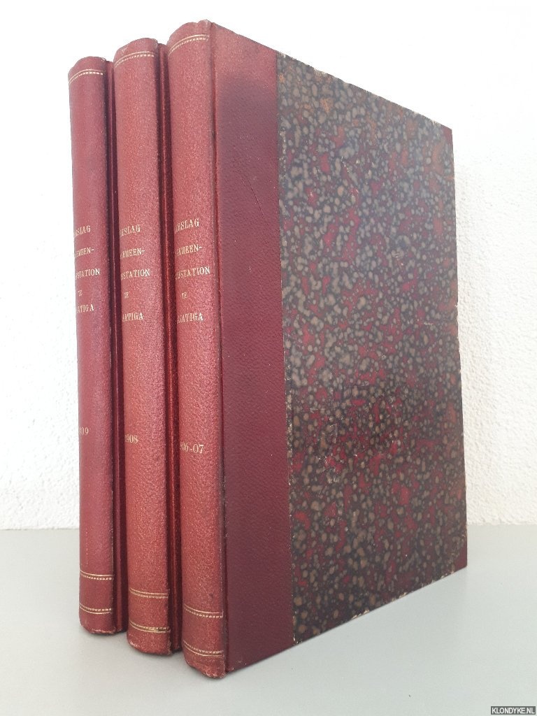 Diverse auteurs - Verslag omtrent den staat van het Algemeen-Proefstation te Salatiga 1906-1908 (4 volumes in 3 books)