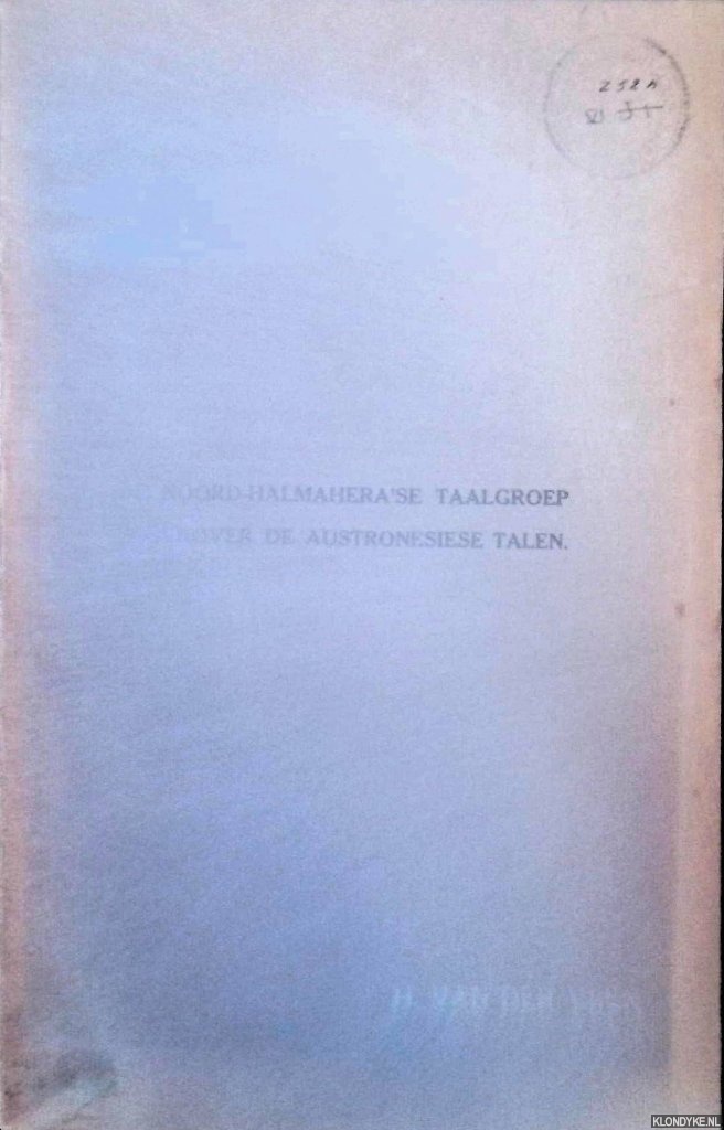 Veen, H. van der - De Noord-Halmahera'se Taalgroep tegenover de Austronesiese talen