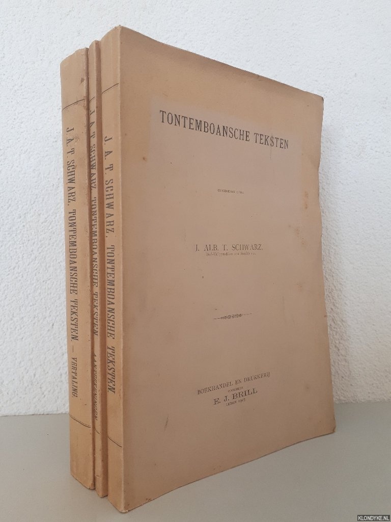 Schwarz, J. Alb. T. - Tontemboansche teksten (3 delen)