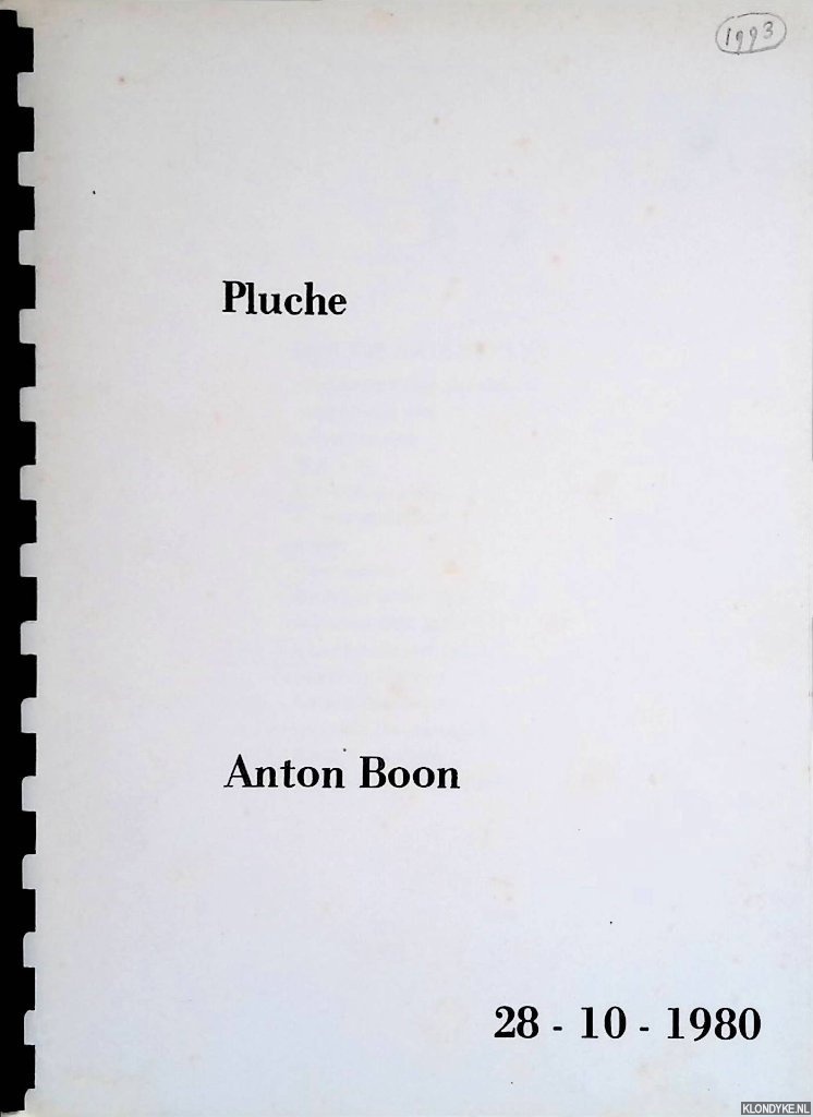 Boon, Anton - Pluche