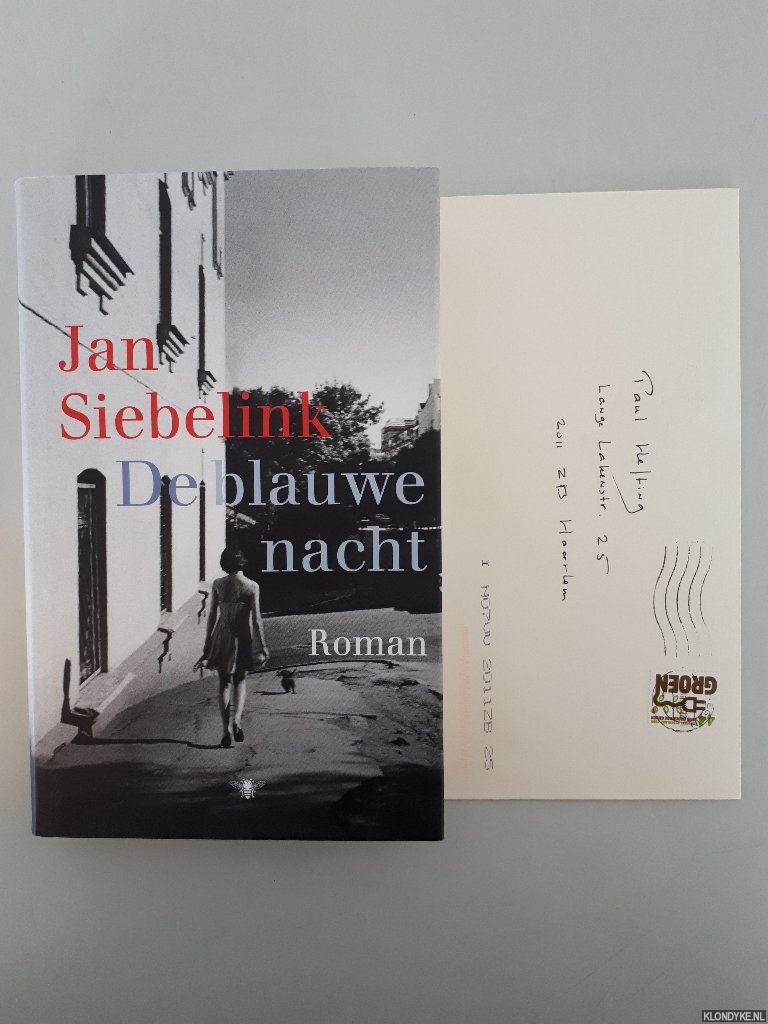 Siebelink, Jan - De blauwe nacht *met GESIGNEERDE brief*