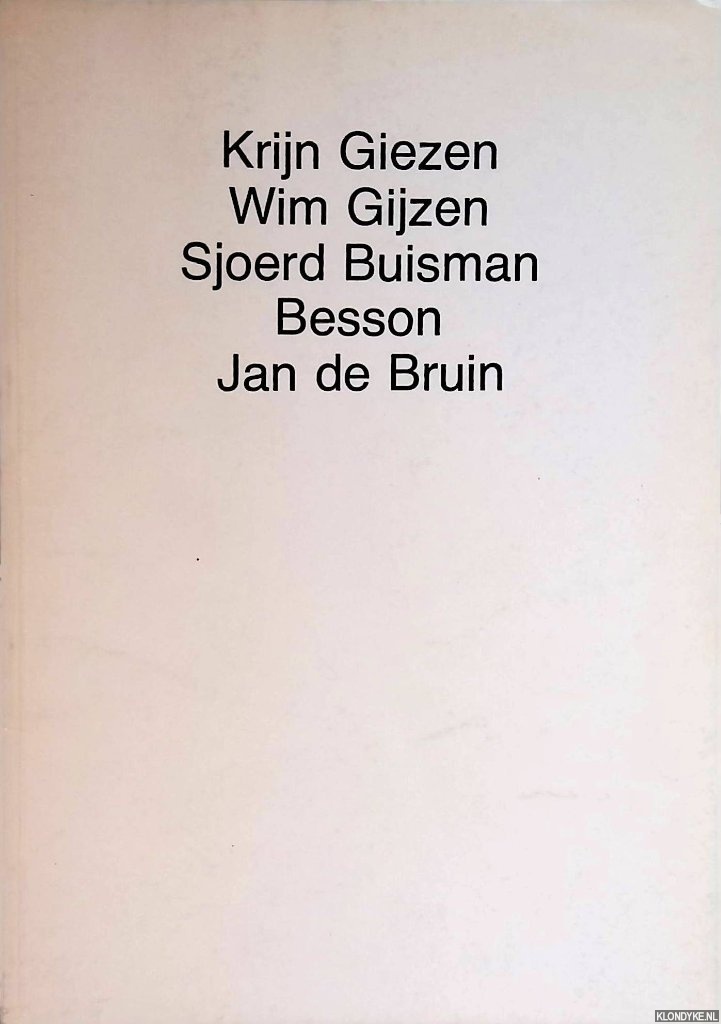 Diverse auteurs - Krijn Giezen - Wim Gijzen - Sjoerd Buisman - Besson - Jan de Bruin