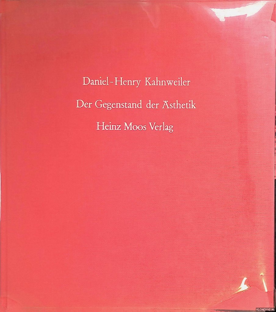 Kahnweiler, Daniel-Henry - Der Gegenstand der sthetik