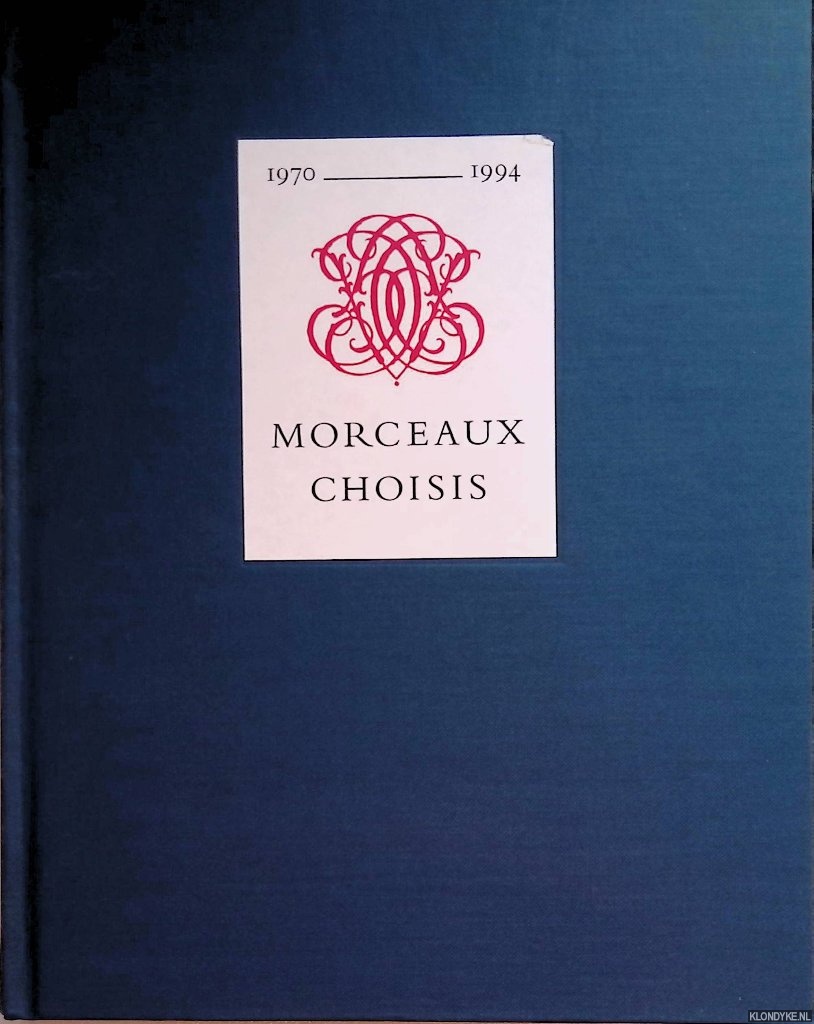 Berge-Gerbaud, Maria van & Hans Buijs - Morceaux choisis parmi le acquisitions de la collection Frits Lugt 1970-1994