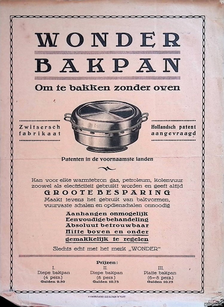Diverse auteurs - Wonder pakban: om te bakken zondere oven