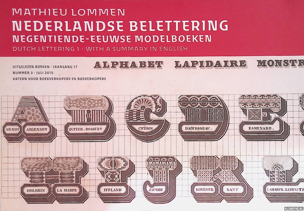 Lommen, Mathieu - Nederlandse belettering negentiende-eeuwse modelboeken