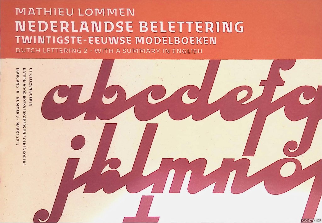 Lommen, Mathieu - Nederlandse belettering twintigste-eeuwse modelboeken