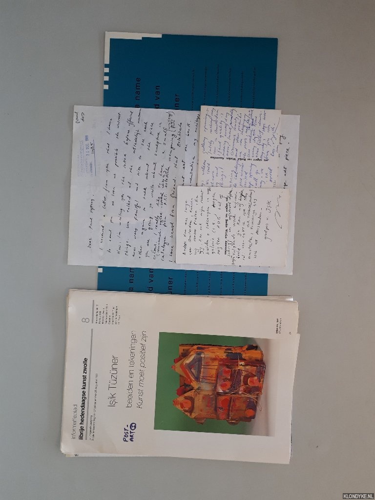 Tzner, Isik - Isik Tzner: beelden en tekeningen: kunst moet positief zijn *met GESIGNEERDE brief en kaartjes*