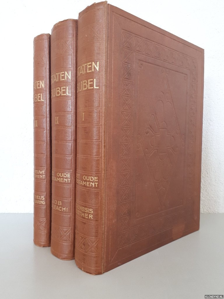 Diverse auteurs - Statenbijbel: de gansche heilige Schrift, bevattende al de canonieke boeken des Ouden en Nieuwen Testaments (3 delen)