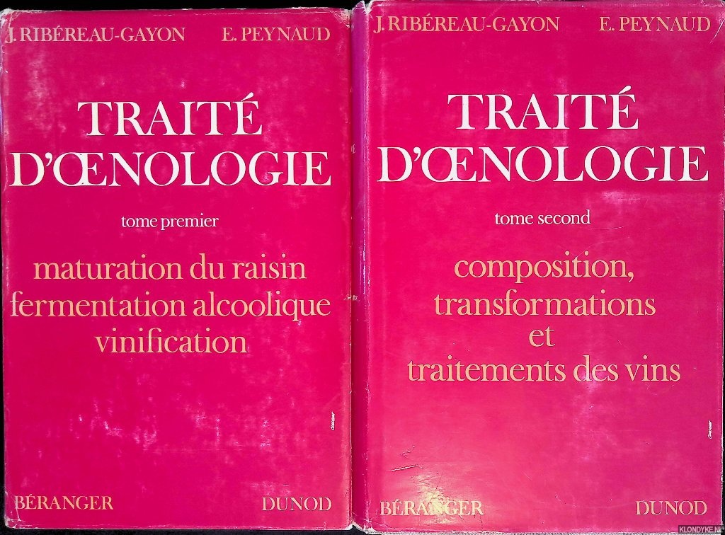Ribreau-Gayon, J. & E. Peynaud - Trait d'oenologie (2 volumes)