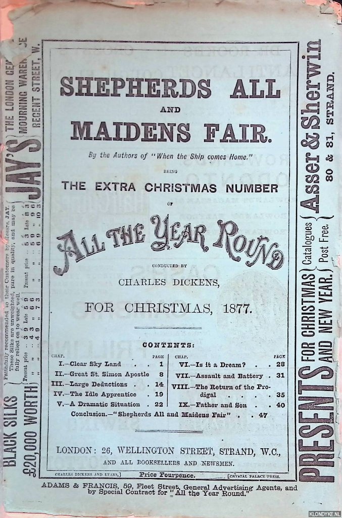 Dickens, Charles (conducted by) - Shepherds All and Maidens Fair the Extra Christmas Number of All the Year Round