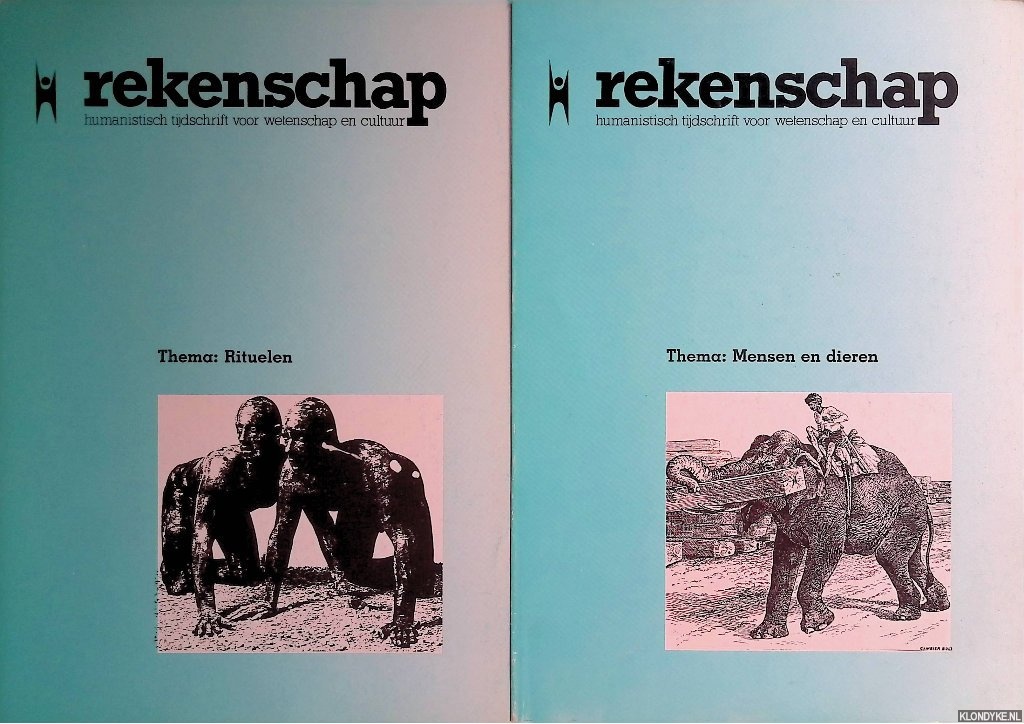 Cliteur, P. - en anderen (redactie) - Rekenschap: humanistisch tijdschrift voor wetenschap en cultuur, 2 afleveringen: Thema: Mensen en dieren en Thema: Rituelen