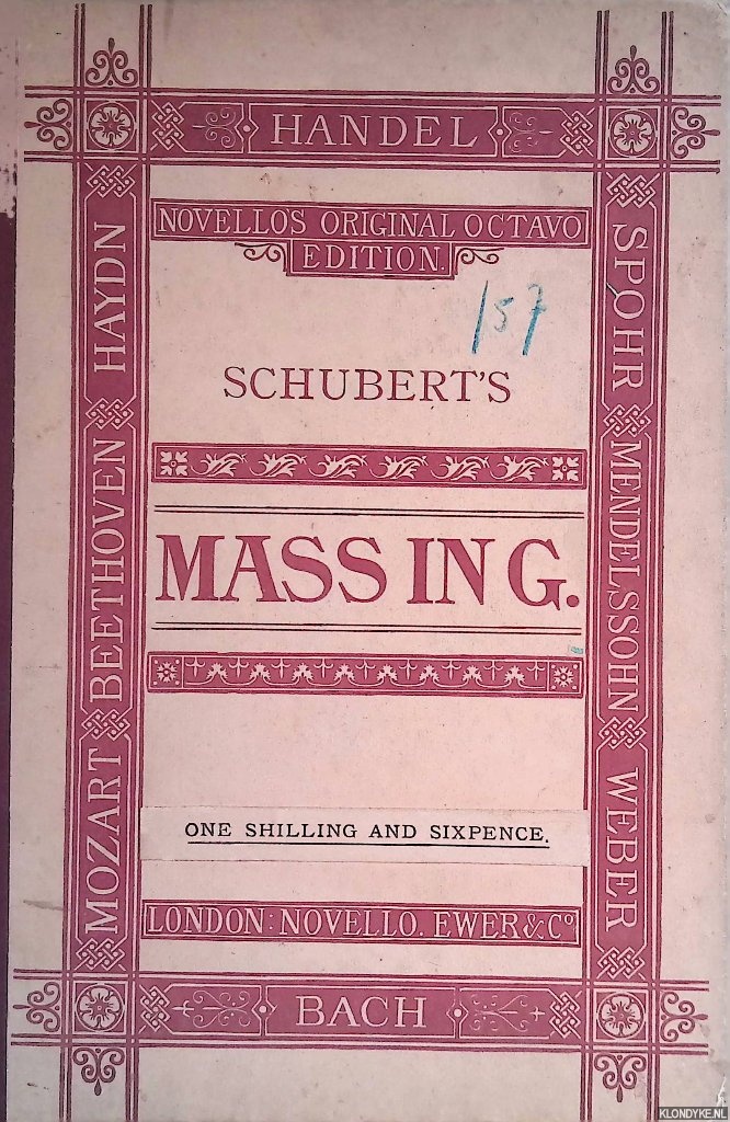 Schubert, Franz - Mass in G (No. 2) in vocal score