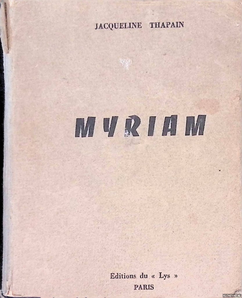 Thapain, Jacqueline - Myriam