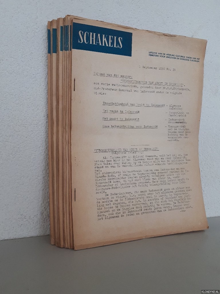 Afdeling Culturele Zaken van het Ministerie voor Uniezaken en Overzeese Rijksdelen - Schakels (14 afleveringen)