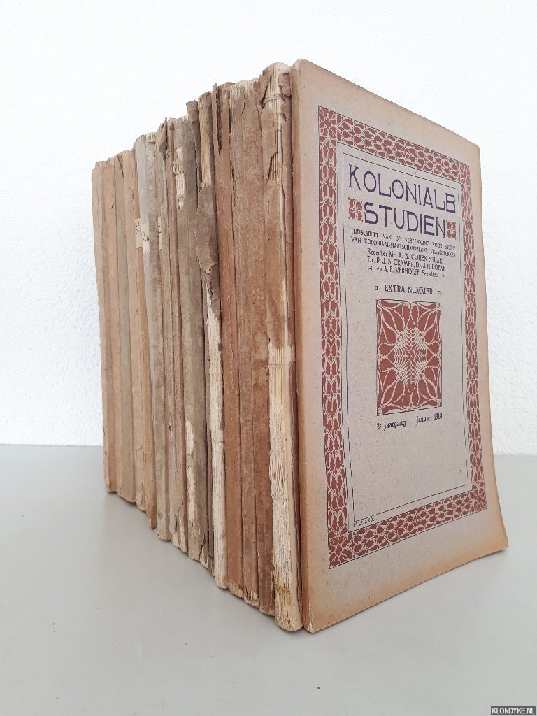 Admiraal, L.C. - en anderen - Koloniale Studin; Tijdschrift van de Vereeniging voor Studie van Koloniaal-Maatschappelijke Vraagstukken (21 afleveringen)