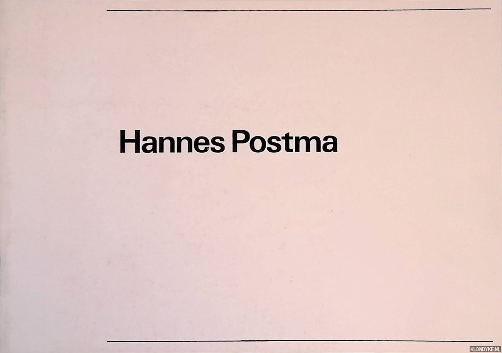 Boersma, Pieter (fotografie) - Hannes Postma