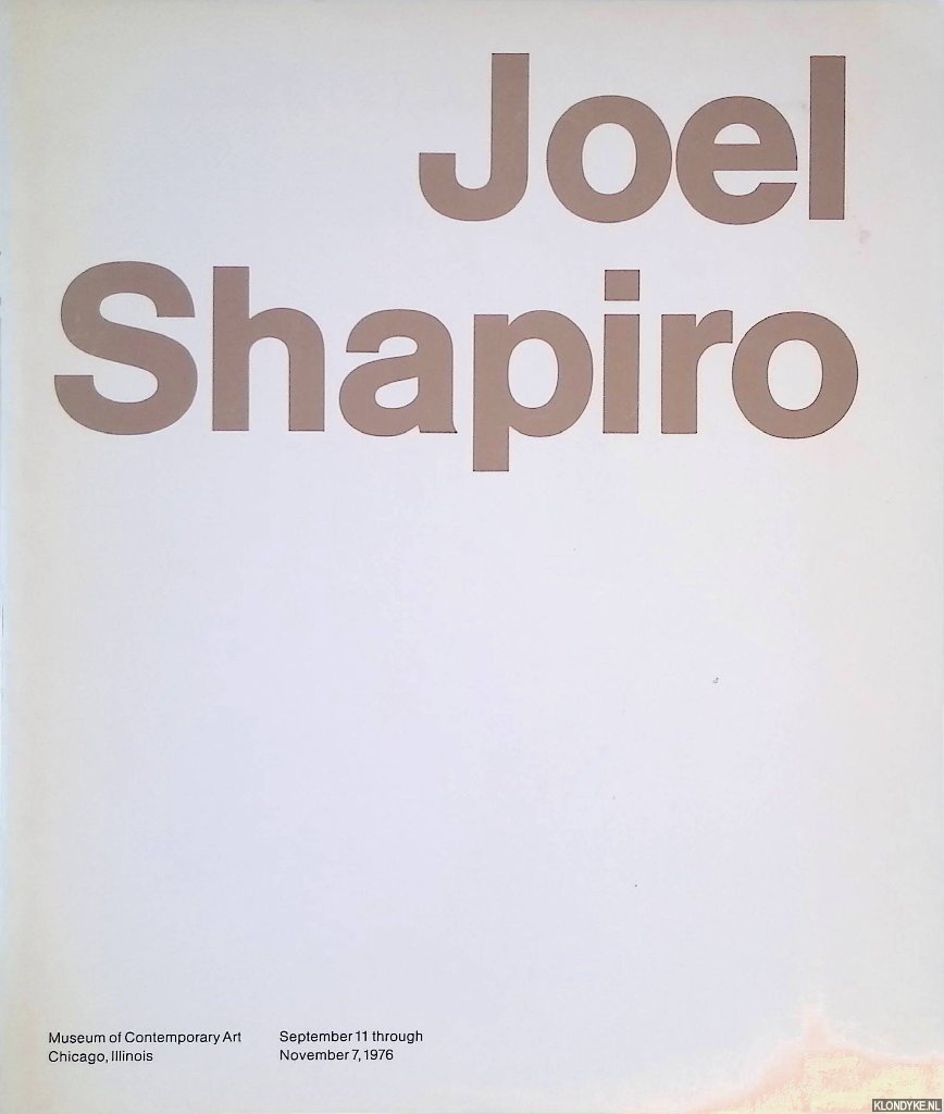 Krauss, Rosalind - Joel Shapiro
